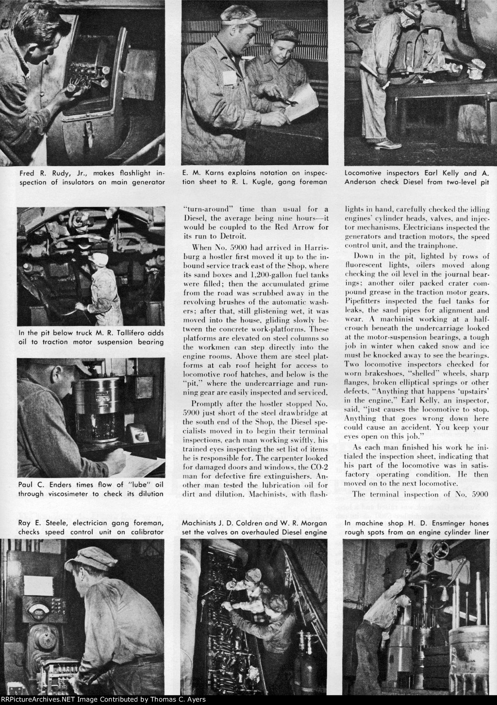 PRR "Harrisburg's Specialists On Diesel-Electrics," Page 8, 1953